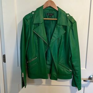 Green pleather jacket